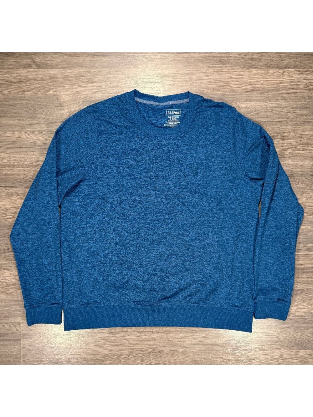 L.L. Bean Men's VentureSoft Crewneck Shirt - Blue